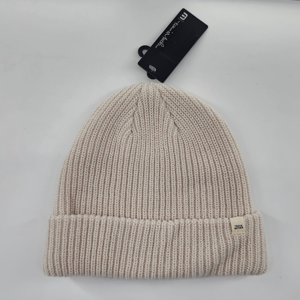 Travis Mathew NWT Coastal Beanie Cream OS